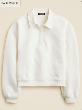 J Crew Scuba-knit rugby sweatshirt